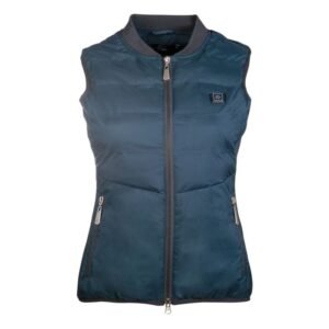 HKM Unisex Heated Riding Vest Dark Blue with Power Bank