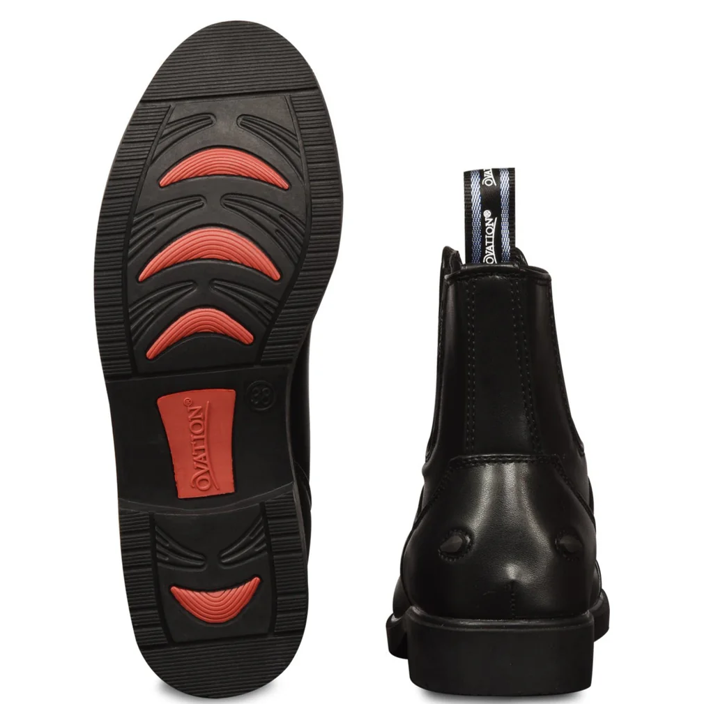 Ovation KIDS Energy Zip Front Paddock Riding Boots, Black - Image 3