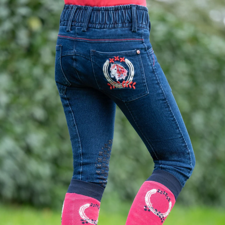 HKM KIDS Aimee Denim Silicone Knee Patch - Image 3