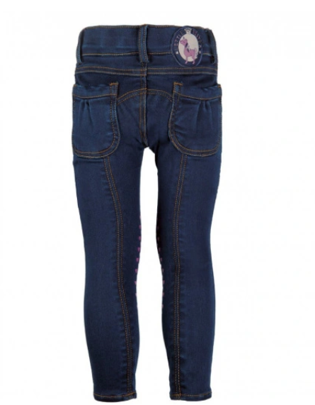 HKM Kids Bellamonte Horses S. Knee Patch Jean Breeches - Image 3