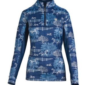 ROMFH Printed LS Sunshirt - Toile and Trouble/Aegean Blu