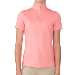 Ovation Elegance Kids Glitter Dot Sport Shirt - Pink Lemonade