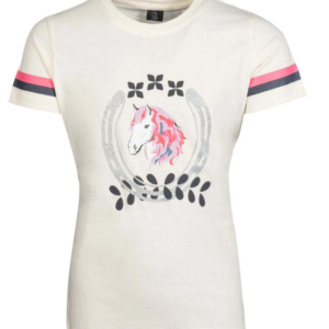 HKM Kids Aymee Tshirt SS Glitter Horseshoe
