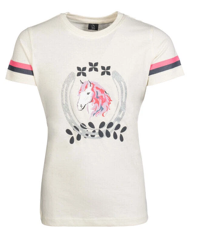 HKM Kids Aymee Tshirt SS Glitter Horseshoe - Image 2