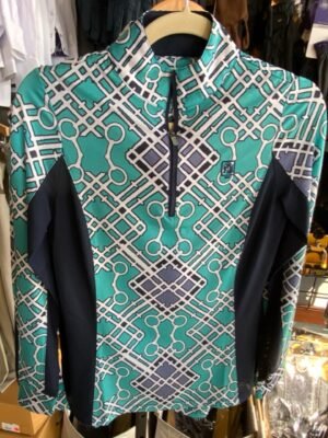 ROMFH Artist Print LS Sun Shirt - Equi Geo/Navy