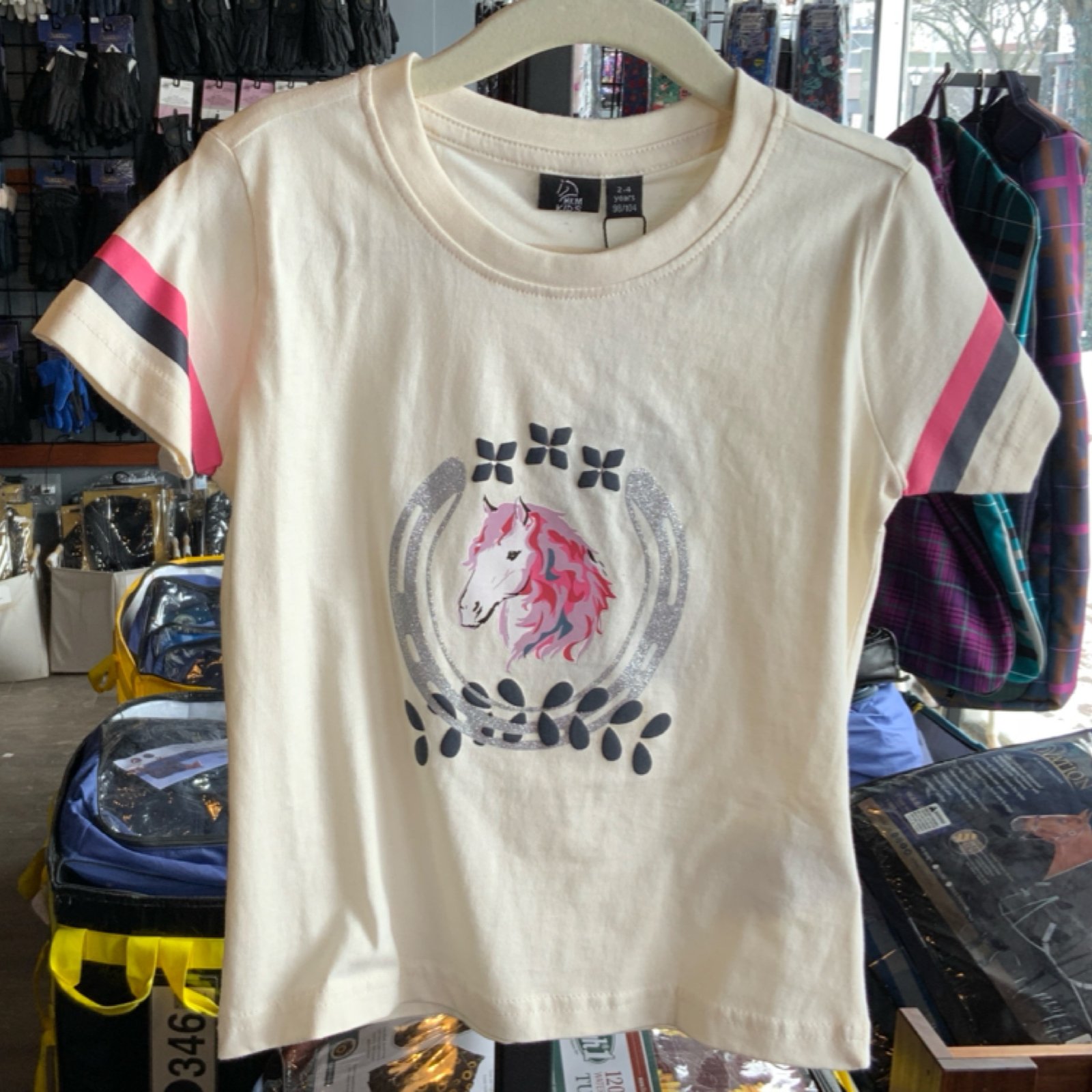 HKM Kids Aymee Tshirt SS Glitter Horseshoe