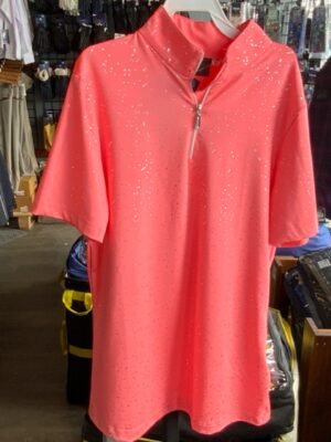 Ovation Elegance Kids Glitter Dot Sport Shirt - Pink Lemonade