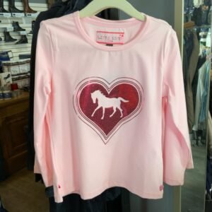 HKM Kids Little Sister Sequin Heart Pink