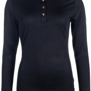 HKM Poloshirt Rosegold Glamour LS - Deep Blue/Rosegold
