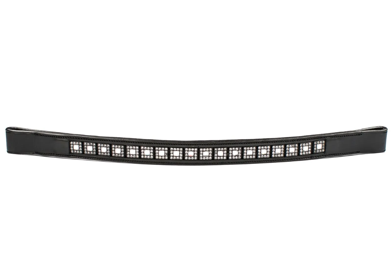 Harmon Kraft HK Americana Crystal Rectangles Outline Browband- Wide