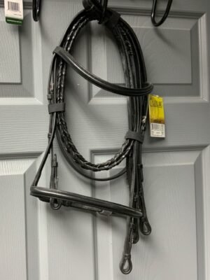 Camelot Plain Raised Snaffle Bridle Cob Black