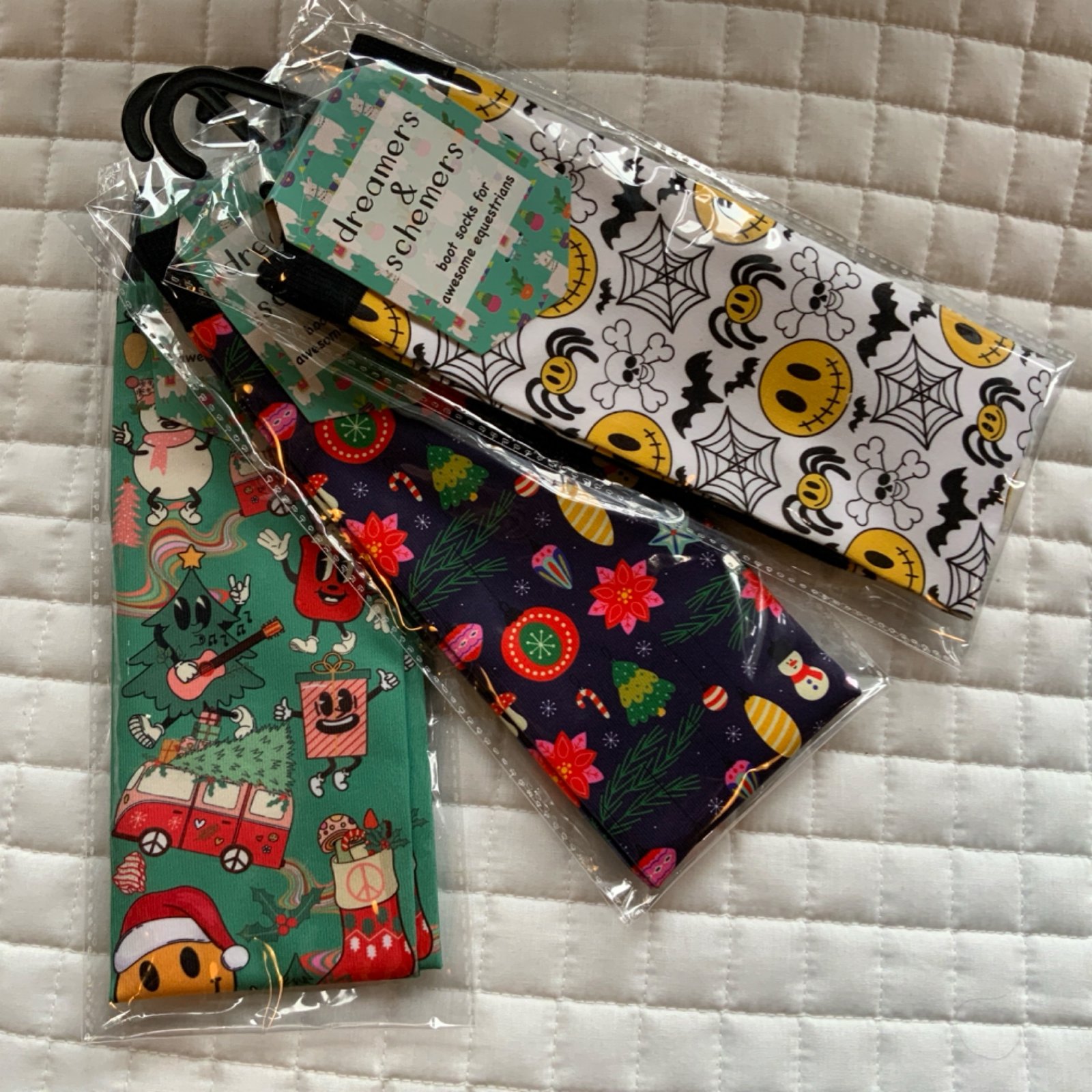 Dreamers & Schemers Ladies Holiday Boot Socks Various Print