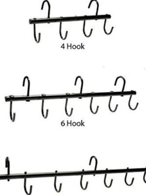 1511-8-BK Tack Portable Rack 8-Hook