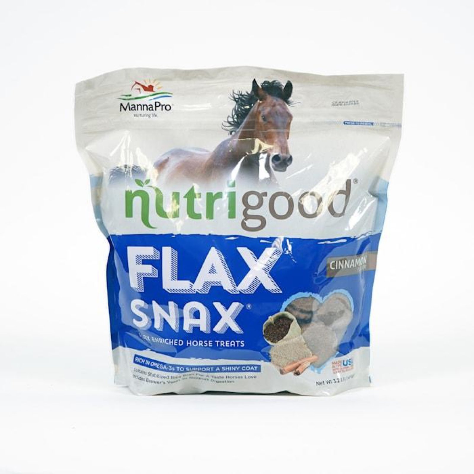 MANNA Pro Flax Snax Horse Treats | Enriched with Biotin | 3.2 lb