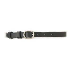 Camelot Ladies Round Buckle Black Spur Straps 1/2x18