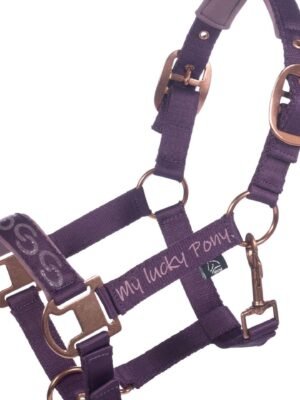 HKM Headcollar Halter -Alva - Purple - Pony