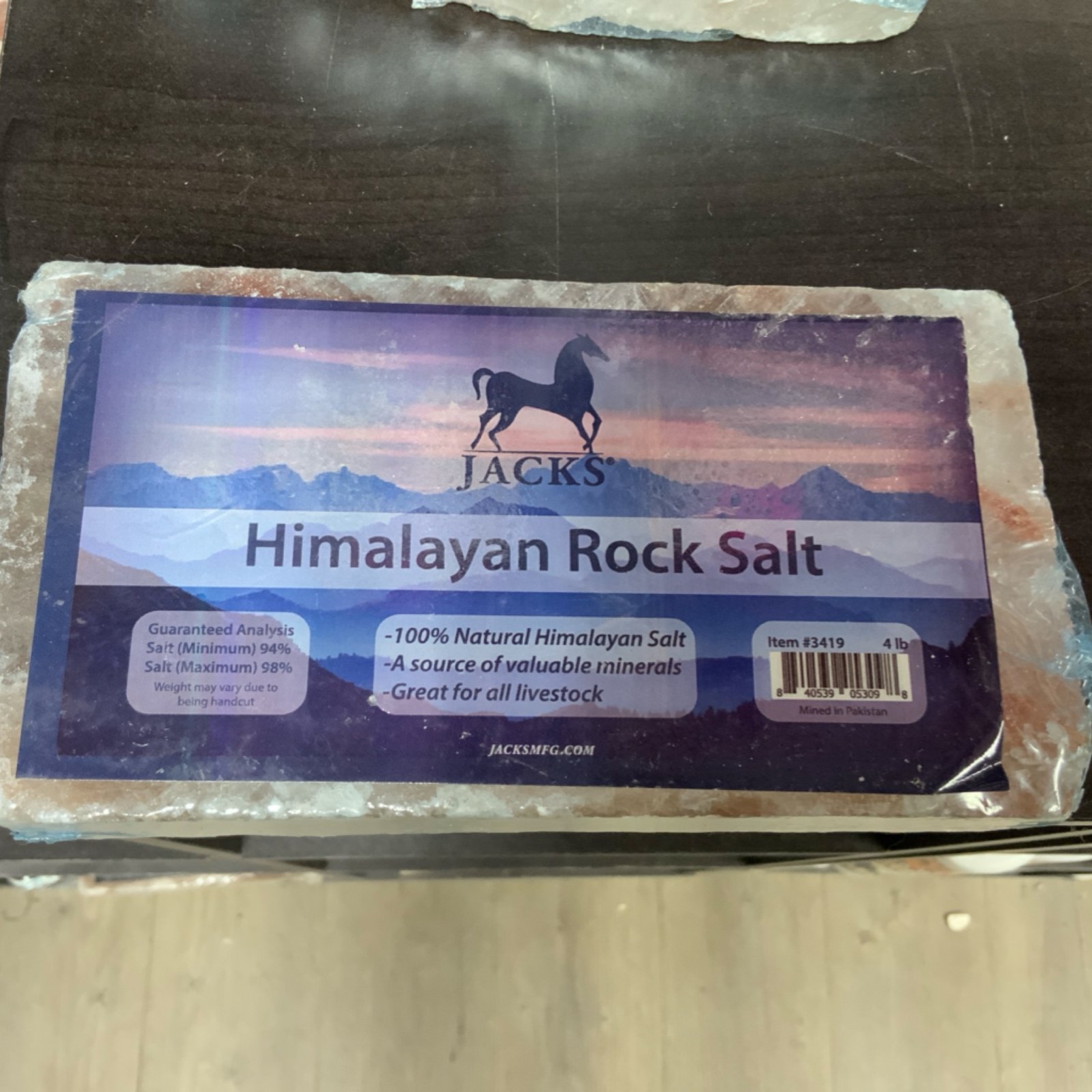 Jacks Himalayan Rock Salt Block 4lb