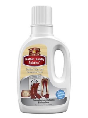 Leather Therapy Leather Care Products – Leather Laundry Solution – Gentle Detergent Alternative for Machine Washing Leather Clothes, Natural Fleece & Sheepskin