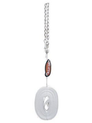 Weaver Off White Horse Tack Flat Cotton Lunge Line with Chain 1x27’