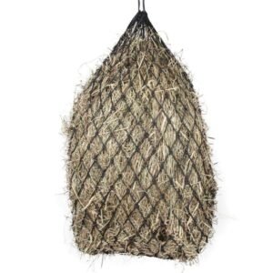 Dura-Tech Extra Slow Feed Hay Net 2” | Durable Nylon | Holds 3 Flakes | Black