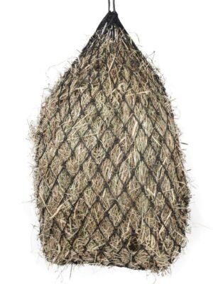 Dura-Tech Extra Slow Feed Hay Net 2 | Durable Nylon | Holds 3 Flakes | Black