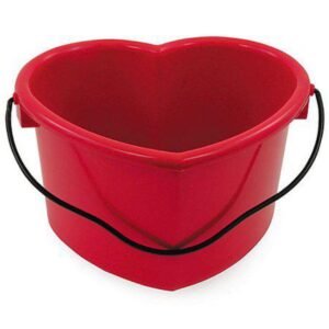 Heart Shaped 6 Quart Pail Red