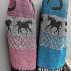 Awst Pashmina Scarves Horse & Horseshoe Design