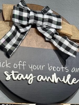 Stay Awhile Door Hanger