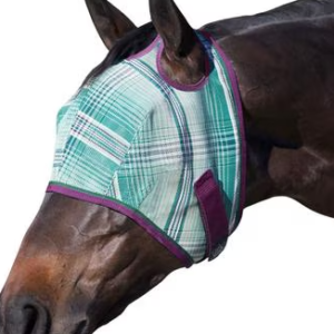 Kensington Fly Mask w/ Webbing Trim, S, Plum