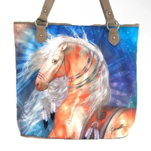 Montana West Canvas & Leather Strap Bag