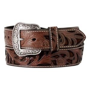 ARIAT Western Belt Womens Floral Embossed Leather