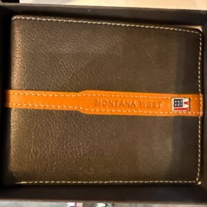 Montana West Leather Stripe Flag Emblem Wallet
