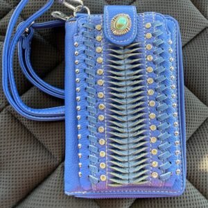 Blue Laced Wallet & Phone Holder