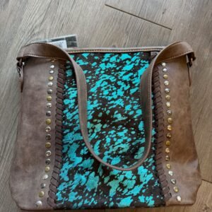 Trinity Ranch Teal & Brown Printed Bag
