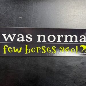 I Was Normal a Few Horses Ago Bumper Sticker