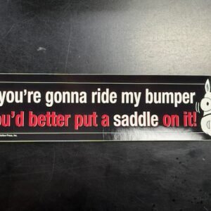 If you're Gonna Ride my Bumper...Bumper Sticker