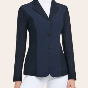 RJ CLASSICS LDS HARMONY MESH SHOW COAT NAVY SZ 8