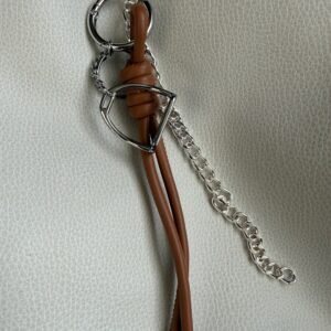Leather Stirrup Accent Keychain