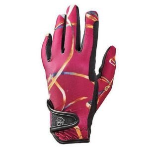 Ovation Cool Rider Print Gloves Orchid Rein