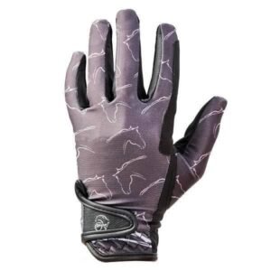 Ovation Ladies Cool Rider Gloves - Horse Print