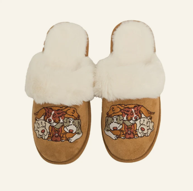 Faux Fur Suede Slippers